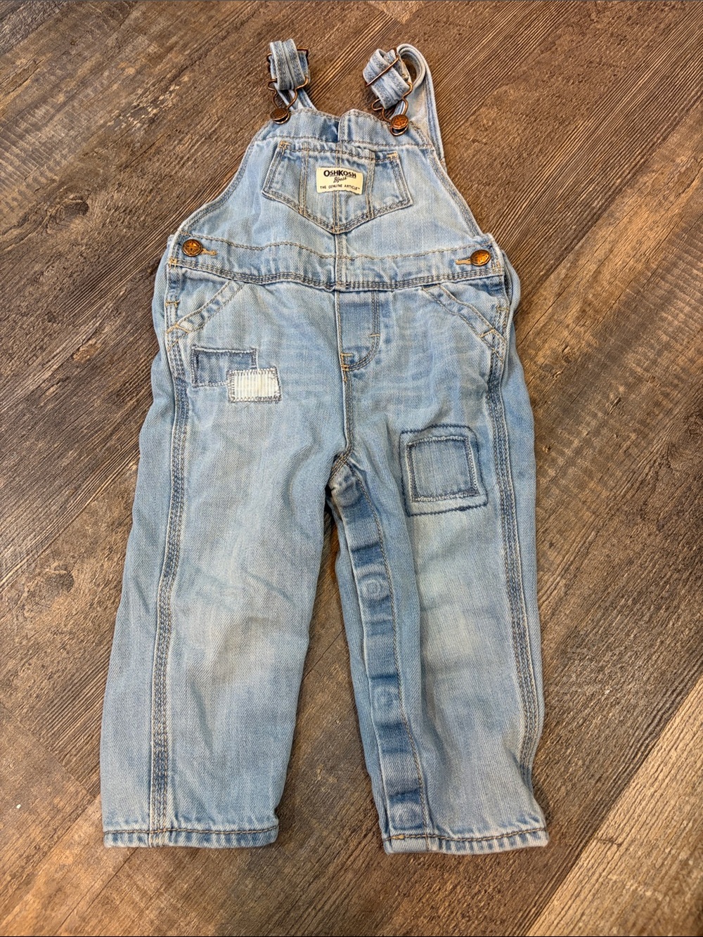 OshKosh B'gosh Faded Light Blue Denim Kids Overalls
